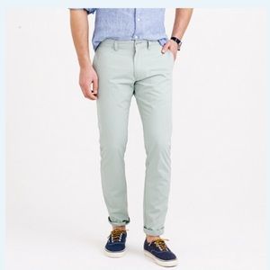 J Crew's Dusty Mint lightweight Urban Slim Chino